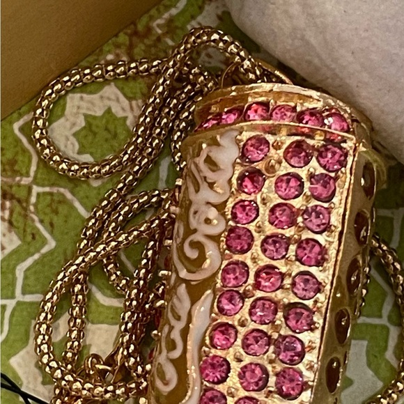 Betsey Johnson Coca-Cola Pendant Necklace | Pink Gold-Tone & Rhinestones | NEW - Picture 3 of 7